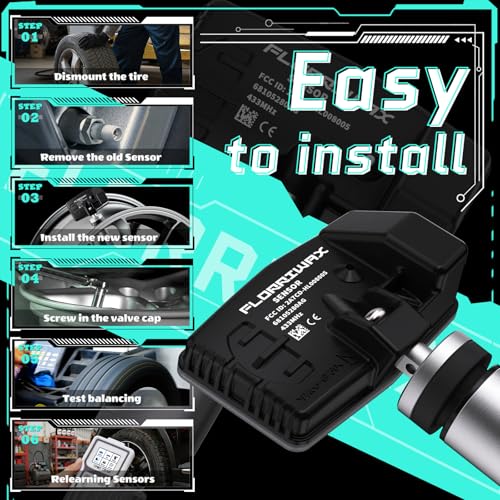 TPMS Sensor 433MHz Tire Pressure Monitoring Sensor for Chrysler - size: 68105280AG