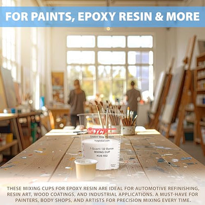 Custom Shop Paint Mixing Cups, 32-Ounce, 12 Pack, Plastic Measuring Cups - style: 12 Cups