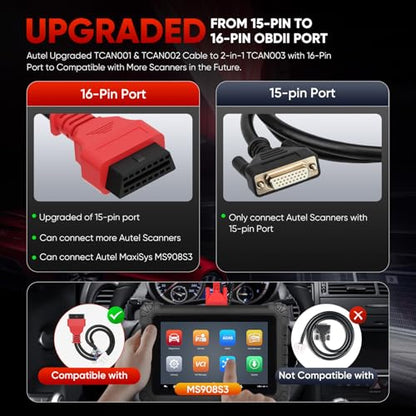 Autel Original TCAN003 Splitter Diagnostic Cable for Tesla Model 3, Y, S, X