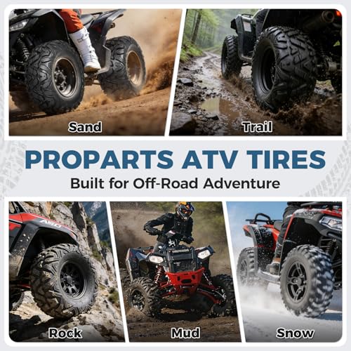 PROPARTS Set of 2 26x11-14 All-Terrain ATV UTV Tires, 6-Ply 26x11x14 Tire for Off-road, Trail, Mud, and Sand, Tubeless - size: 26x11-14