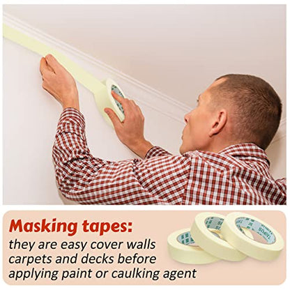 Fainne 30 Rolls Masking Tape Bulk 1 Inch 55 Yards - size: 1 Inch
