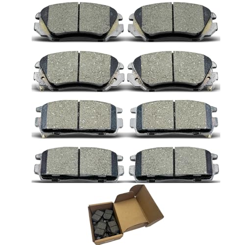 Brake Pads Sets Fit For Chevrolet Equinox 2010 2011 2012 2013 2014 2015 2016 2017,For GMC Terrain 2010-2017 D1421 D1275 8Pcs Front Rear Ceramic Brake Pads CCTECHMASS