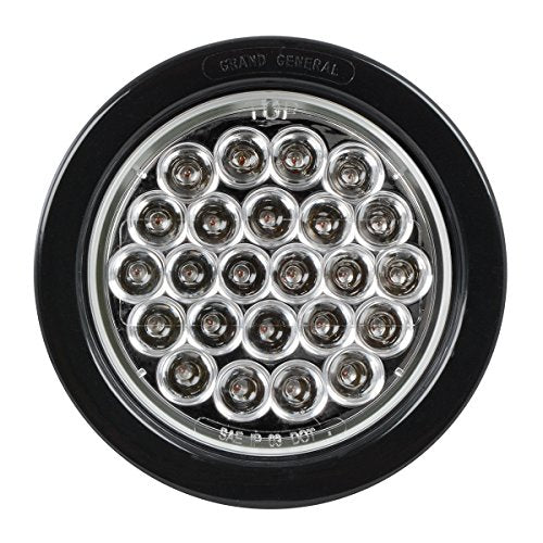 GG Grand General 78262 White/Clear LED Light (4" Pearl Grommet and Pigtail) - color: White/Clear, style: w/ Black Grommet