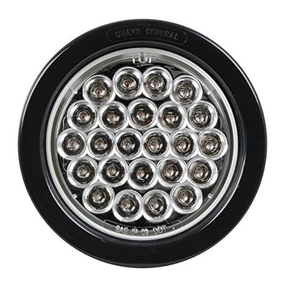 GG Grand General 78262 White/Clear LED Light (4" Pearl Grommet and Pigtail) - color: White/Clear, style: w/ Black Grommet