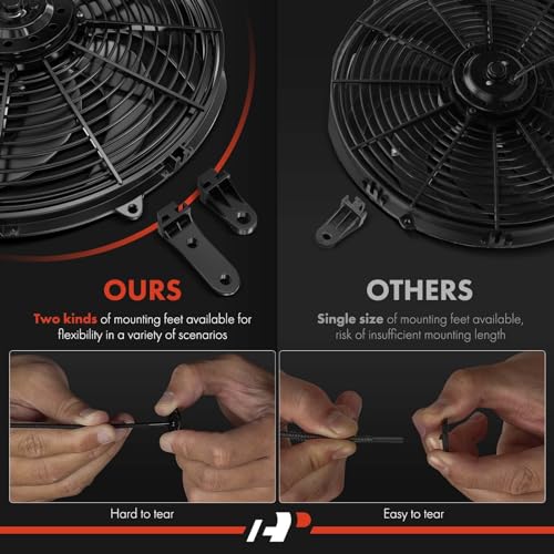 A-Premium 14'' 14 inch Slim Universal Electric Cooling Fan Assembly - style: 14 inch