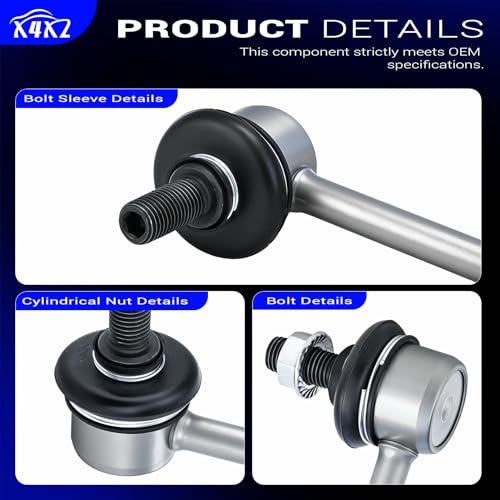 Zinc-Nickel Alloy Stabilizer Sway Bar Links Rear Left Right for Honda CR-V - size: 52321S9A003 & 52320S9A003