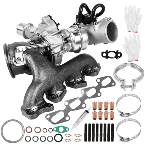 55565353 Turbo Charger Kit for 2011-2015 Chevy Cruze 1.4L, 2013-2021 Chevy Trax 1.4L, 2016 Cruze Limited 1.4L, 2012-2020 Sonic 1.4L, 2013-2021 Bui-ck Encore 1.4L, Turbocharger Replace for 781504-0001 - size: Turbo Complete Kits