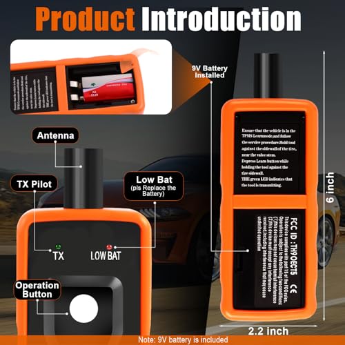 TPMS Relearn Tool for GM Vehicles, EL-50448 TPMS Reset Tool with Battery - size: With Battery