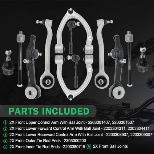 Front Suspension Control Arm for Mercedes Benz S350 S430 S500 S600 - size: for S350 S430 S500 10pcs