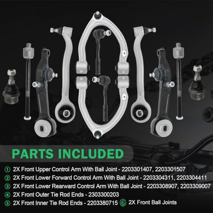 Front Suspension Control Arm for Mercedes Benz S350 S430 S500 S600 - size: for S350 S430 S500 10pcs