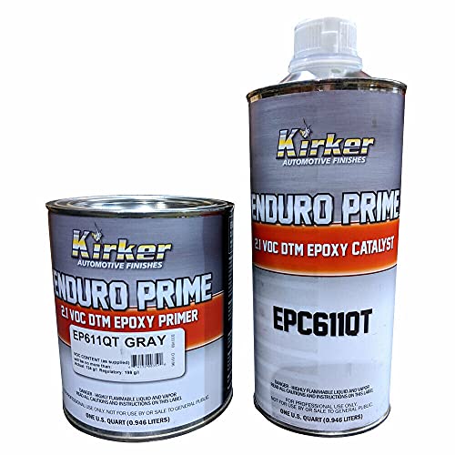 Kirker Enduro Prime DTM Epoxy Primer Gray EP611QT One Quart with Catalyst EPC611QT