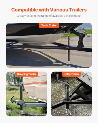 VEVOR 2000 lbs A-Frame Trailer Jack, 13-3/4 Inches Vertical Travel, Trailer Jack Stand with Handle for Horse - size: 2000 lbs (13-3/4 inch Stroke)
