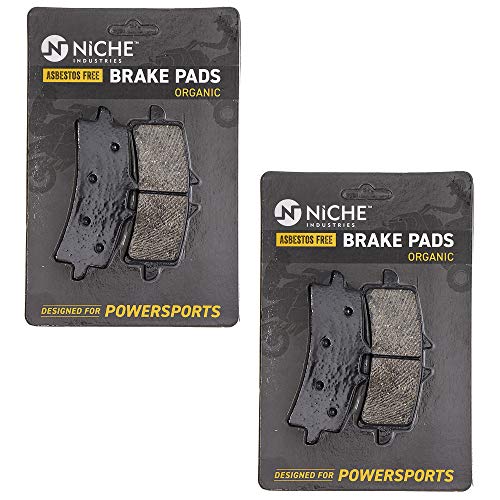 NICHE Front Rear Brake Pad Set for Suzuki 69100-47820 Organic - size: Organic