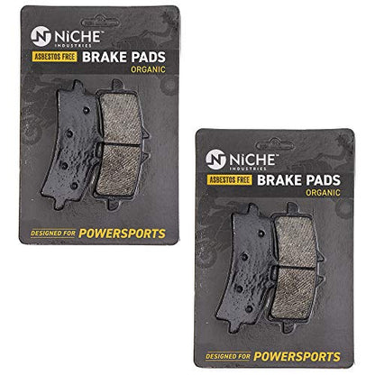 NICHE Front Rear Brake Pad Set for Suzuki 69100-47820 Organic - size: Organic