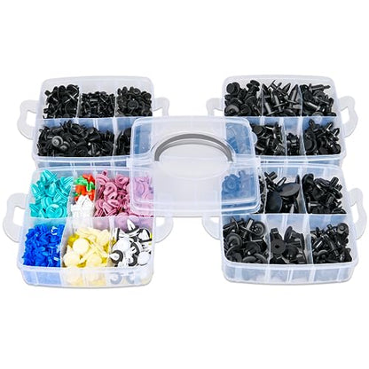 GOOACC 935Pcs Car Push Retainer Clips & Auto Fasteners Assortment - color: 830Pcs Clips + Remover