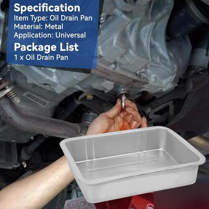 Oil Drain Pan, Heavy-Duty Leakproof Metal Oil Change Container with Wide Opening 3-4L Capacity Universal Fit for Cars Motorcycles Boats Garage Maintenance - size: 5l, style: 5l