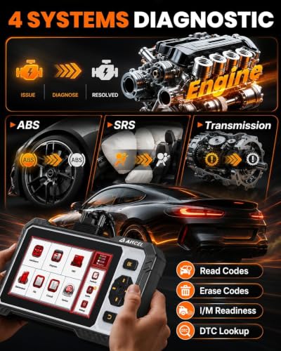 FX6000 Bidirectional Scan Tool, OBD2 Scanner Diagnostic Tool with 15+ Reset - color: Red-Black