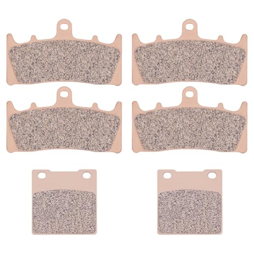 AHL Front & Rear Brake Pads Set Compatible With SUZUKI GSXR 750 W/T/V/X 1994-1999/TL 1000 R 1998-2003/GSXR 1100 W 93-98/GSF 1200 SK/K Bandit 01-05/GSX 1300 R Hayabusa 1999-2007(Sintered copper-based) - size: Sintered copper-based