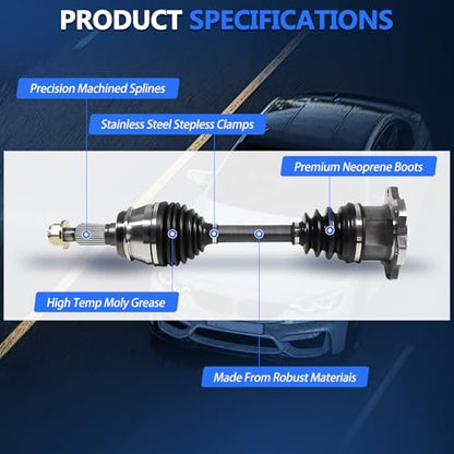 Maxfavor CV Axle Front Pair Fit for 1999-2006 Chevy Silverado 1500 CV Axles