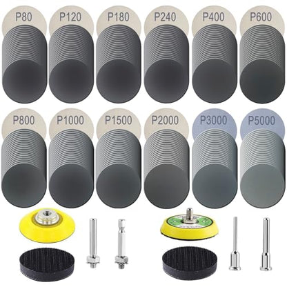 240 Pcs 2 Inch Sanding Discs Kit, 80-5000 Grit Hook and Loop Sand Paper - style: 2 Inch 240PCS 80-5000 Grit
