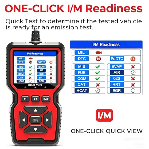 V519 OBD2 Scanner Diagnostic Tool, Car Code Reader with 35,901 Built-in DTC Lookup, Check Engine Light Reader, Live Data, I/M Readiness, Battery Voltage Test, for 1996+ Vehicles