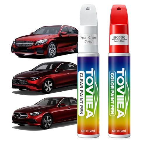 Mars Red(590/3590) Touch Up Paint for Mercedes-Benz - color: (590/3590)Mars Red for B/C/E/G/SL/CLA/CLK/SLK/GLK/SLC/SLS/AMG GT Series