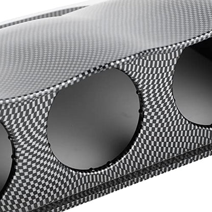 Universal 3 Hole 2in Triple Dash Gauge Pod Meter Mount Bracket Auto Accessory Applicable Car Dashboard (Carbon Fiber) - color: Carbon Fiber Style