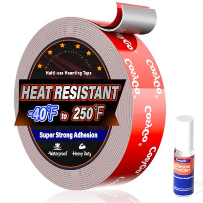 Double Sided Tape Heavy Duty, Permanent Bond Heat Resistant 1Inch - size: 1" / 25.4mm Width