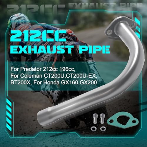 212 Exhaust Pipe For Coleman CT200U,CT200U-EX Go Kart& Mini Bike Exhaust - size: exhaust pipe