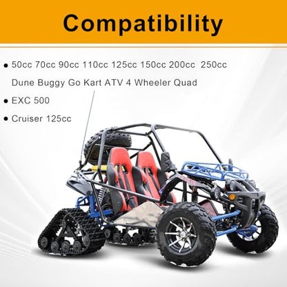 5 Wire 5 Pin Ignition Key Switch, Compatible with 50cc 70cc 90cc 110cc 125cc 150cc 200cc 250cc Go Kart Dune Buggy ATV 4 Wheeler Quad, Equipped with Dust-Proof/Waterproof Cover