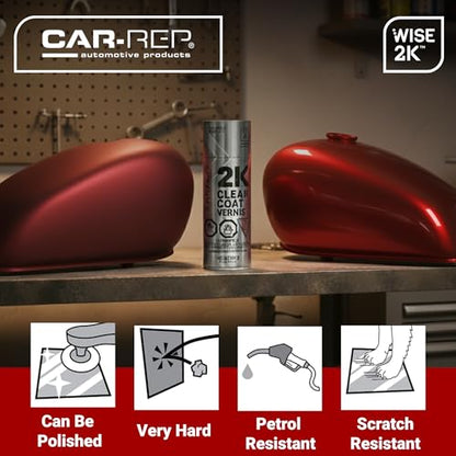 CAR-REP® 2K Polyurethane Clear Coat with Wise 2K Technology, High Gloss, Easy Application, Unlimted Pot Life, 11oz Aerosol Can - size: 11 Ounce (Pack of 1)