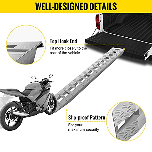 BestEquip 84x14 Inch Aluminum Ramps 6000LBS Capacity Car Trailer Truck ATV Ramps 1 Pair 2 Ramps