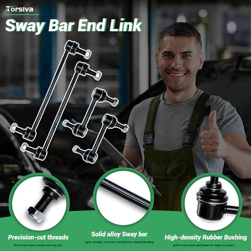 4Pcs Front Rear Stabilizer Sway Bar End Links Compatible with Ford Explorer 11-18, Police Interceptor Utility 13-18 2011 2012 2013 2014 2015 2016 2017 2018#OE K750393 K750394 K750616 K750617 - size: K750393&K750616-4PC