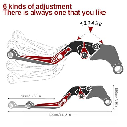 Clutch Brake Levers for Suzuki GSXR 600 750 1000 1000R, Red - color: Red