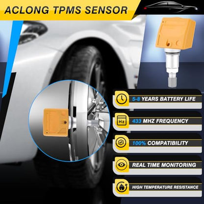 TPMS Sensor Fit for Nissan Infiniti M35 M45 QX56 2006-2010, Programmed 315MHZ Tire Pressure Monitoring System Replaces 40700-1AA0B 40700-3AN0A, 40700-3AN0B, 40700-3AN0D 4PCS - color: 40700-1AA0B(4PCS)