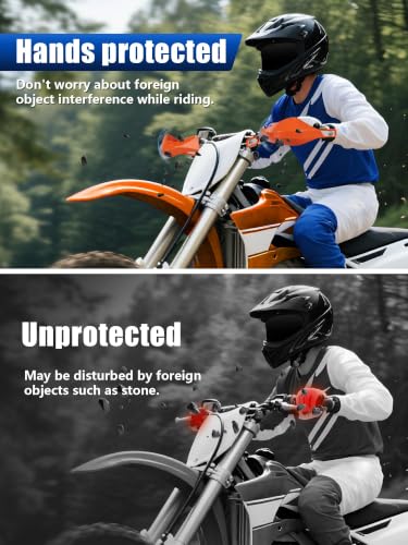JFG RACING Dirt Bike Handguards Universal for 7/8" and 1 1/8" Handle Bar - color: orange