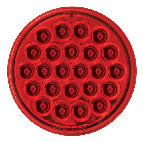 Grand General 78273BP Red 4" Round Pearl 24-LED Stop/Turn/Tail Sealed Light - color: Red/Red, style: Light Only