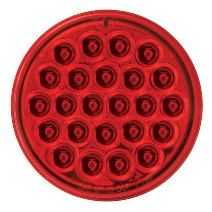 Grand General 78273BP Red 4" Round Pearl 24-LED Stop/Turn/Tail Sealed Light - color: Red/Red, style: Light Only
