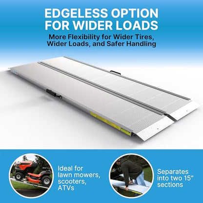 EZ-Access Traverse Aluminum All Weather Singlefold Ramp, Silver, 6 ft - size: 6 Foot, style: Singlefold Edgeless