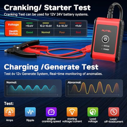 2026 Autel MaxiBAS BT506, 6V 12V 100-2000 CCA Car Battery Tester Analyzer