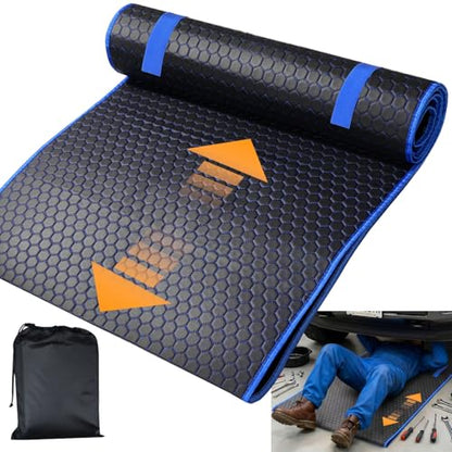 Magic Rolling Creeper Mat Portable Mechanics Mat - color: Blue & Black