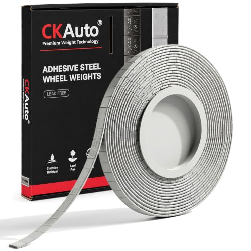 CKAuto 0.25oz, Steel Adhesive Stick-On Wheel Weights, Gray, 11 lb Roll - color: Grey, size: 1 Roll/715pcs