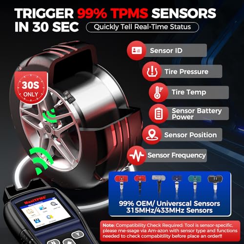 Autel MaxiTPMS TS501 PRO TPMS Programming Tool, Same as TS508, 2026 TPMS Relearn Tool Newer of TS501 TS408S TS408, Activate Relearn 99% Sensors, Program MX-Sensors, Read Clear DTCs, TPMS Diagnostic