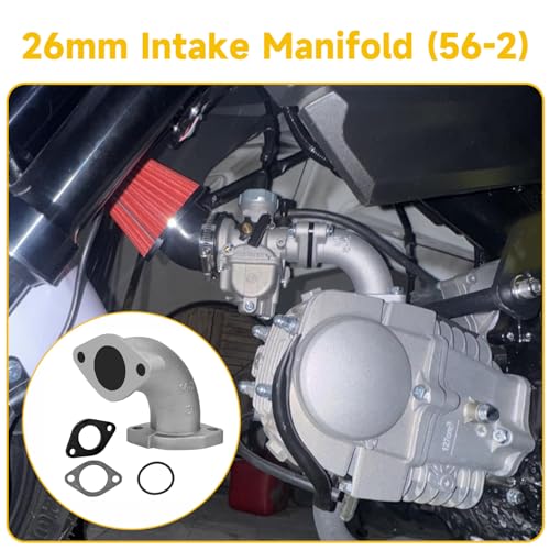 HIAORS 26mm Intake Manifold for Lifan Zongshen YX SSR Apollo Dirt Bike ATV