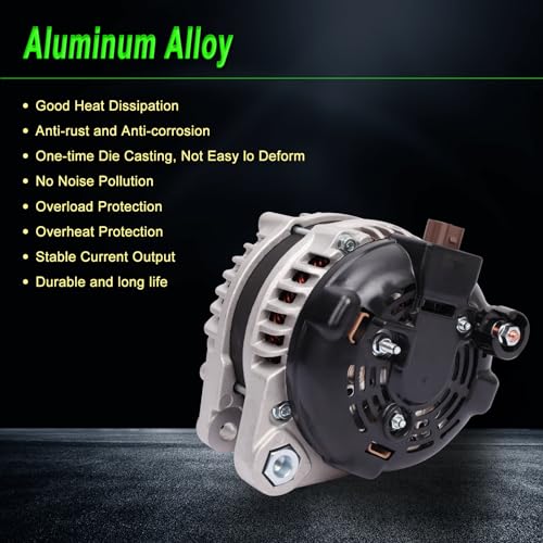 Alternator Compatible with 2009-2014 TSX 2008-2012 Accord 2.4L - size: 2008-2012 Accord 2.4L