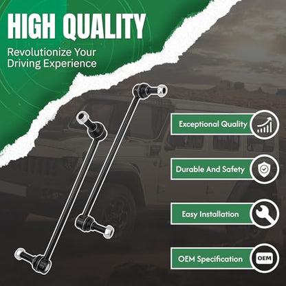 2PCS Front Stabilizer Sway Bar End Links Fit for Land Rover 2006 2007 2008 2009 2010 2011 2012 2013 Range Rover Sport K750250 K750251 - size: K750250 K750251