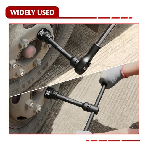 EMENTOL 3/4" Drive Jumbo Impact Socket Set, 27PCS, SAE (7/8"-2") and Metric (22mm-50mm),Shallow, 6-Point,Includes Ratchet Handle, Extension Bars, Sliding Breaker Bar, CR-MO - style: 27PCS SAE (7/8"-2") & Metric (22mm-50mm)