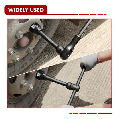 EMENTOL 3/4" Drive Jumbo Impact Socket Set, 27PCS, SAE (7/8"-2") and Metric (22mm-50mm),Shallow, 6-Point,Includes Ratchet Handle, Extension Bars, Sliding Breaker Bar, CR-MO - style: 27PCS SAE (7/8"-2") & Metric (22mm-50mm)
