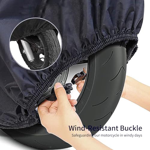 300D Heavy Duty Motorcycle Cover, Black, XXL