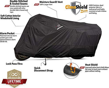 Dowco WeatherAll Plus EZ Zip Motorcycle Cover Professional Grade, Waterproof - size: XL